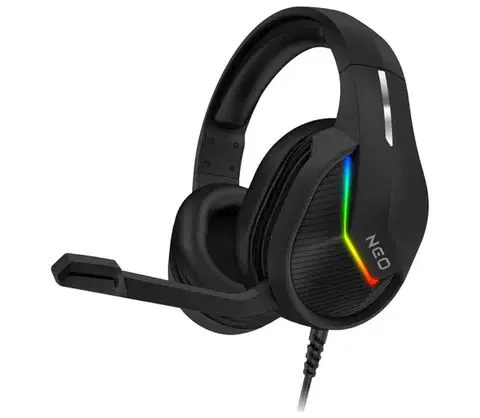 Predlžovacie káble CONNECT IT CHP-3595-BK - LED RGB Herné káblové slúchadlá s mikrofónom čierna CHP-3595-BK