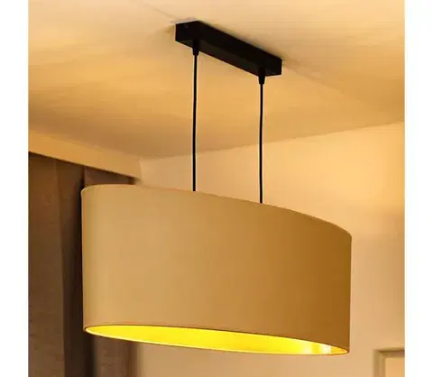 Svietidlá  - Luster na lanku OVAL VEGAN 2xE27/15W/230V krémová 603300