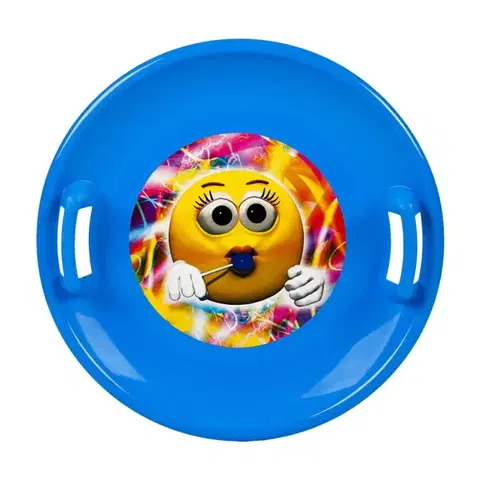 Detské boby a sane Tanier na sneh STT modrá emoji girl