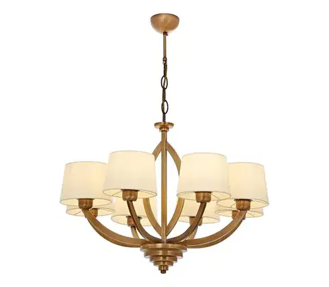 Svietidlá  Luster na reťazi LAHORE 8xE27/40W/230V bronzový 301AUR1313