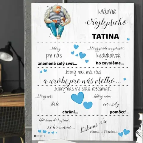 Tabuľky s venovaním (darčeky) Darček pre otecka - Darček pre najlepšieho tatina. Doručíme do 24 hodín.