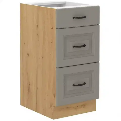 Kuchynské skrinky stojace Kuchynská skrinka Stilo claygrey/artisan 40D 3S BB