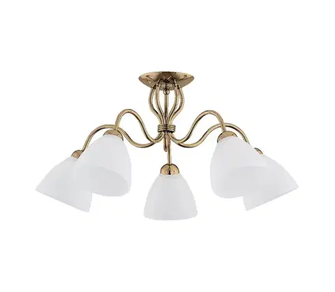 Svietidlá  Prisadený luster ARIEL 5xE27/15W/230V zlatá 22615