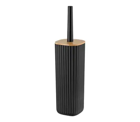 Svietidlá WENKO 25304100 - WC sada ROTELLO 10x36 cm čierna/hnedá 25304100