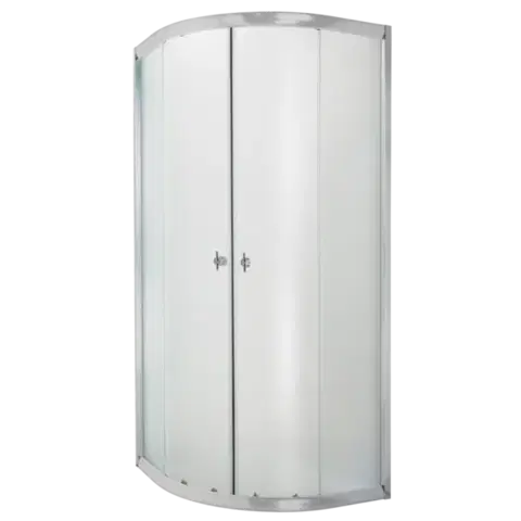 Sprchovacie kúty INVENA - Sprchovací kút štvrťkruh MARBELLA, profil: chróm, sklo frosted 90x90cm AK-46-191-O