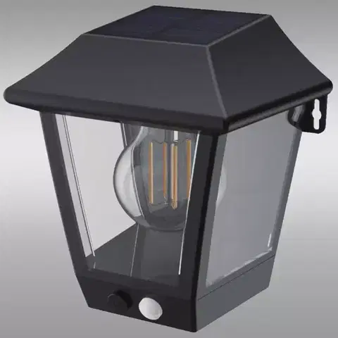 Vonkajšie moderné svietidlá Nástenná Lampa snímač pohybu 46821 Black K1