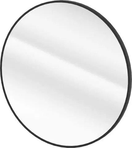 Kúpeľňový nábytok DEANTE - Okrúhle zrkadlo nero, závesné, v ráme - okrúhle ADR_N831