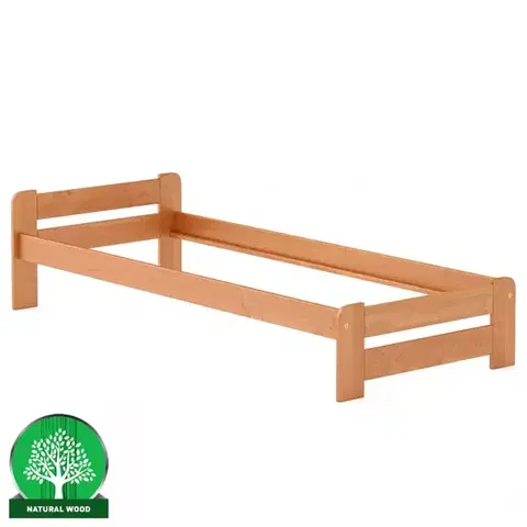 Drevené postele Posteľ borovica LK099–80x200 jelša