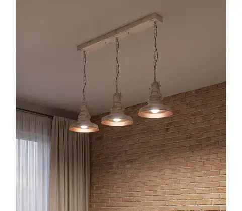 Svietidlá BRILAGI - Luster na reťazi PYRONIC 3xE27/40W/230V krémová/patina 892OPV2704