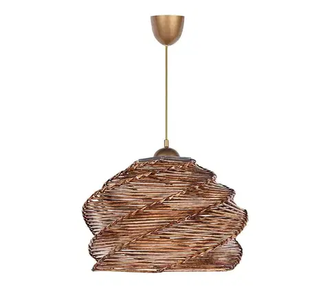 Svietidlá  Luster na lanku RUCHE 1xE27/60W/230V ratan 390FLH1607
