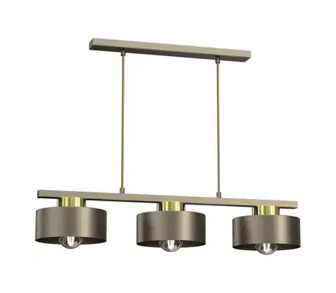 Svietidlá  Luster na lanku MARTI 3xE27/15W/230V mosadz/zlatá 9926