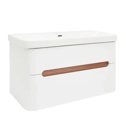 Kúpeľňový nábytok Kúpeľňová skrinka s umývadlom SAT Fusion 97,5x53x45 cm biela matná mat SATFUSION2100WMW SATFUSION2100WMW