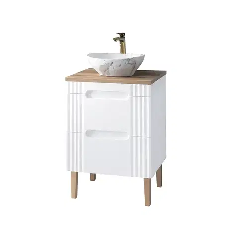 Skrinky s umývadlom ArtCom Kúpeľňová skrinka s umývadlom a doskou FIJI White DU60/1 | 60 cm