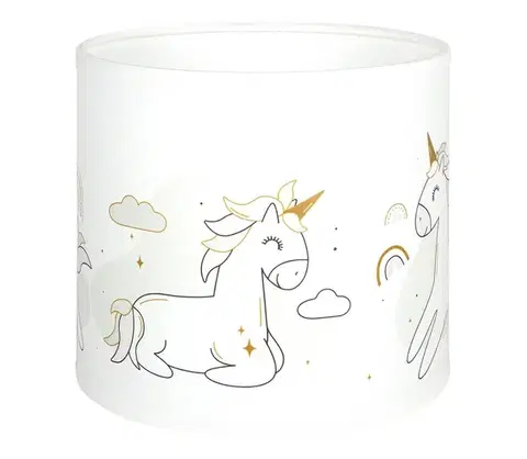 Lampy BRILAGI - Univerzálne tienidlo BOBO E27 pr. 15 cm biela/jednorožce 757434