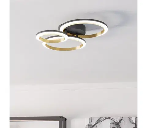 Svietidlá Eglo 901224 - LED Stmievateľné stropné svietidlo CALLIERA LED/20W/230V čierna/zlatá 901224