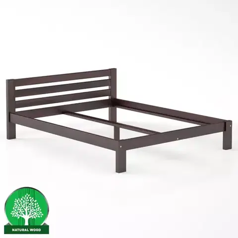 Drevené postele Posteľ borovica LK105–160x200 orech