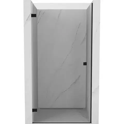 Sprchovacie kúty MEXEN/S - Lunar-B sprchové dvere krídlové ľavé 85, transparent, čierna 832-085-000-70-00-L