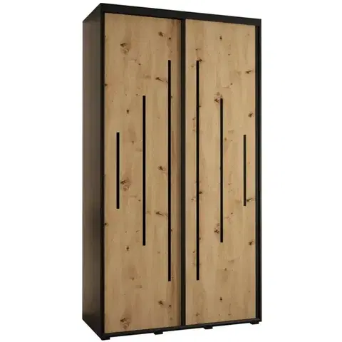 Šatníkové skrine Skriňa 45 Canaris 12 130 čierna/artisan/čierna
