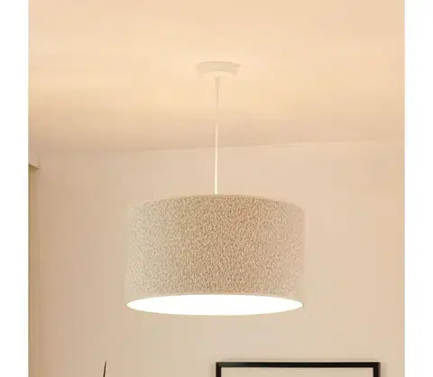 Svietidlá BRILAGI - Luster na lanku BOUCLE ROLLER 1xE27/15W/230V pr. 45 cm krémová 608633