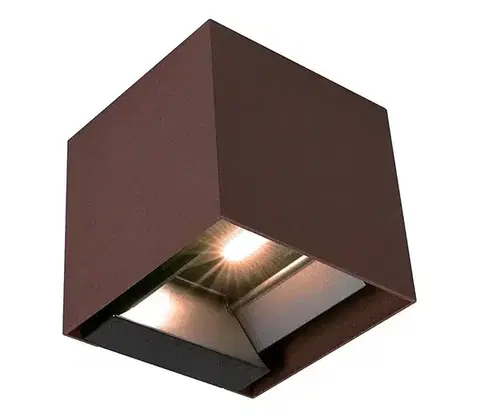 Svietidlá  LED Sol nástenné svietidlo so snímačom LED/9W/3,7V 3000/4000/5000K IP65 2600 mAh hnedá 23824-1