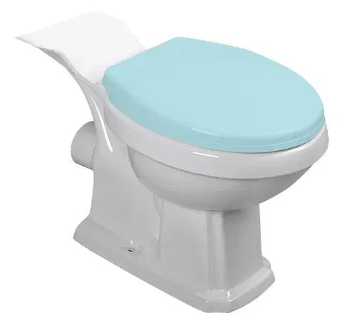 Záchody AQUALINE - ANTIK WC kombi misa, 35x72cm, zadný odpad, biela AK107-432