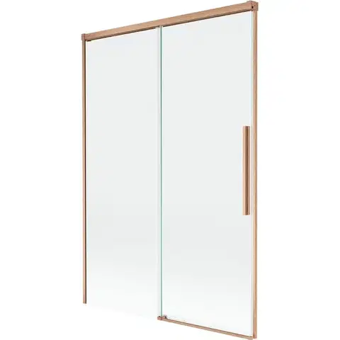 Sprchové dvere MEXEN/S - Rox vaňová zástena 2-krídlová posuvná 120 x 150, transparent, meď kartáčovaná 8C9-120-001-65-00