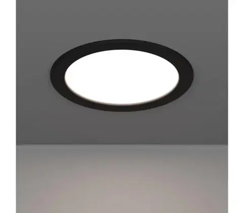 Svietidlá Eglo 901414-LED Kúpeľňové podhľadové svietidlo FUEVA LED/10,5W/230V priemer 16,8 cm IP44 čierna 901414