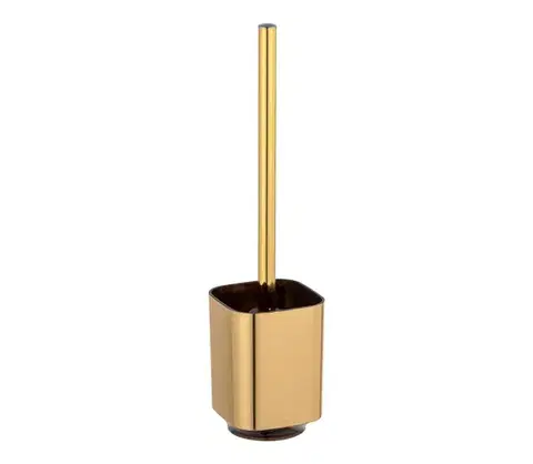 Svietidlá WENKO 24162100 - WC kefa AURON 9x38,5 cm zlatá 24162100