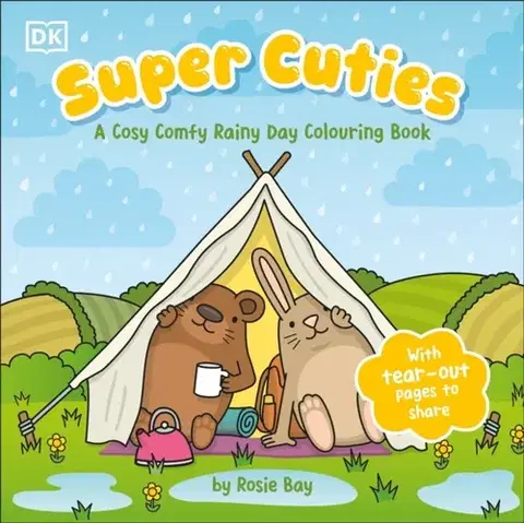 Nalepovačky, vystrihovačky, skladačky Super Cuties A Cosy Comfy Rainy Day Colouring Book - Rosie Bay