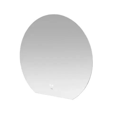 Kúpeľňové zrkadlá Mereo Zrkadlo okrúhle s rovnou hranou 80x74 cm, ambientné LED osvetlenie a odhmlievanie CN185