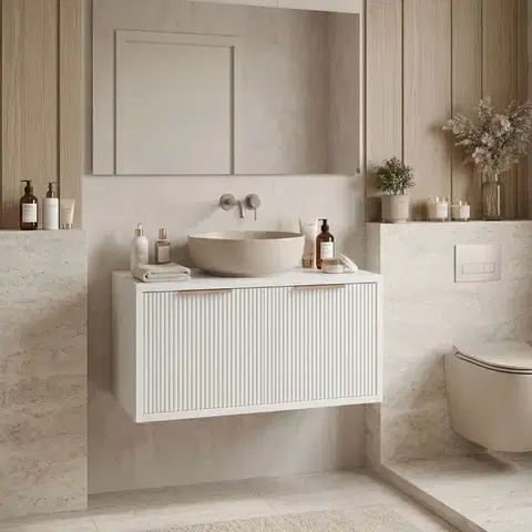 Kúpeľňový nábytok REA - Kúpeľňová skrinka pod umývadlo Core 80cm White REA-M0401