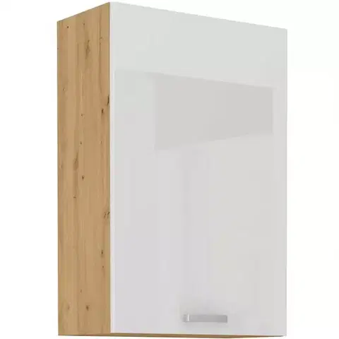 Kuchynské skrinky visiace Skrinka do kuchyne ARTISAN biela lesklá 60G-90 1F