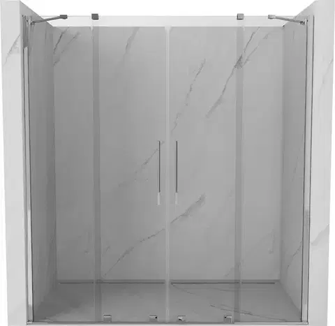 Sprchovacie kúty MEXEN/S - Velar Duo posuvné sprchové dvere 180, transparent, chróm 871-180-000-02-01