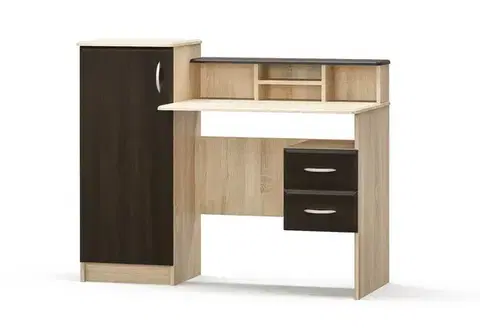Písacie stoly KEIN písací stolík-dub Sonoma / wenge