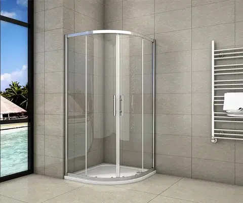 Sprchovacie kúty H K - Štvrťkruhový sprchovací kút SYMPHONY S4 90 cm s dvojdielnymi posuvnými dverami SE-SYMPHONYS490