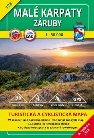 Turistika, skaly Malé Karpaty - Záruby - TM 128 - 1: 50 000