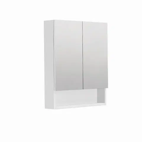 Kúpeľňový nábytok Zrkadlová skrinka SAT Cubeway 60x14x72 cm lamino biela lesk GALCU60BL GALCU60BL
