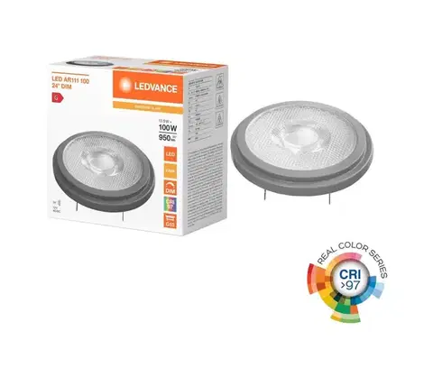 LED osvetlenie LED stmievateľná žiarovka AR111 G53/13,5W/12V 2700K 24° CRI 97 - Ledvance 4099854070655