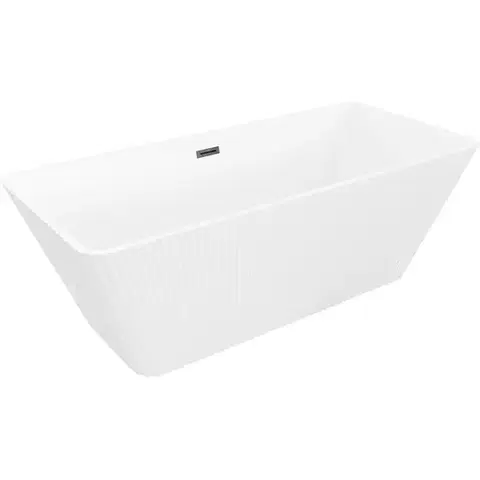Vane MEXEN/S - Tava voľne stojaca vaňa reliéf 170 x 75, biela, sifón a prepad čierna 52851707500-70