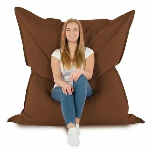 Sedacie vaky a kocky Sedací vak outdoor XXL TiaHome - Hnedá