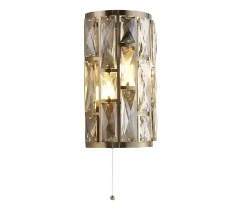 Svietidlá Searchlight 6582-2AB - Nástenné svietidlo BIJOU 2xE27/60W/230V mosadz 6582-2AB