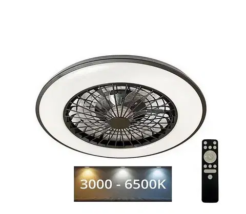 Ventilátory  LED Stropné svietidlo s látorom OPAL LED/48W/230V + diaľkové ovládanie LCL6341