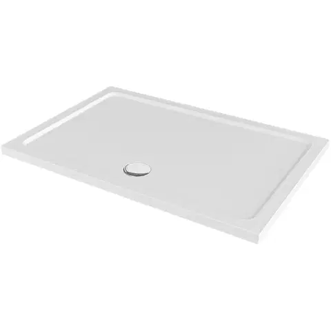 Vane CERANO - Sprchová vanička obdĺžniková Brio - SMC/minerálny kompozit - štruktúrovaná biela - 100x80x4 CER-679503