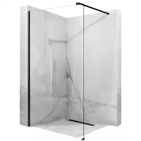 Sprchy WALK-IN Sprchová stena Walk-in Aero Rea K6597 110x195 black