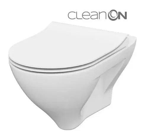 Doplnky do kúpeľne CERSANIT - SET B291 závesná misa MILLE CLEAN ON vrátane dur. sedátka SLIM S701-453