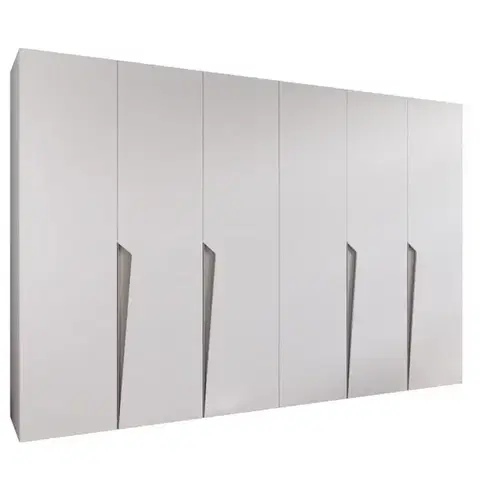 Šatníkové skrine Skriňa Piano 1-300 (2x150) biela/kašmír