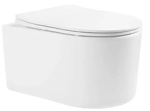 Záchody MEXEN/S - Sofia Závesná WC misa vrátane sedátka s slow-slim, duroplast, biela 30540300