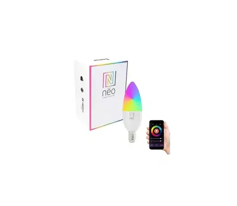 LED osvetlenie  NEO 07716L - LED RGB+CCT Stm. žiarovka E14/5,5W/230V 2700K Wi-Fi Tuya 07716L