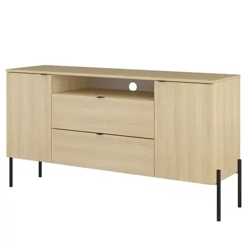 Komody do spálne Komoda 2d2s Ore 26  Dub Lindberg