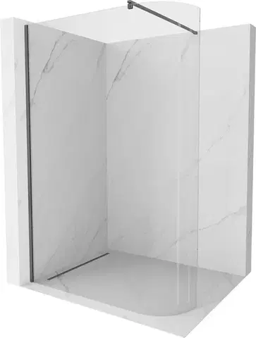 Sprchové dvere MEXEN/S - Kyoto Sprchová zástena WALK-IN 90 x 200, transparent 8 mm, grafit kartáčovaná 800-090-101-66-06